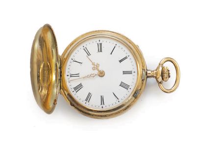 LOT OF 3 14k (585) yellow gold NECKWATCHES...