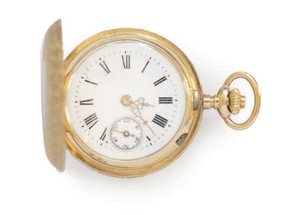 LOT OF 4 NECKWATCHES in 14k (585) yellow...