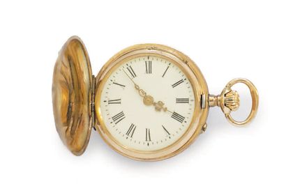 LOT OF 3 14k (585) yellow gold NECKWATCHES...
