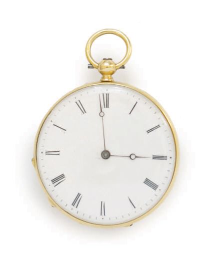 LOT OF 3 NECKWATCHES in 18k (750) yellow...