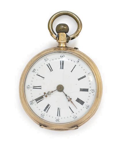 LOT OF 4 NECKWATCHES in 14k (585) yellow...