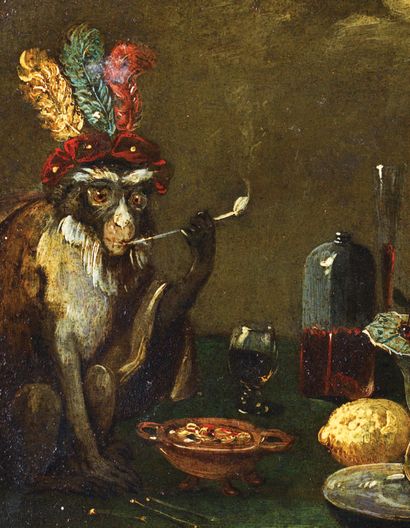 ÉCOLE FLAMMANDE DU XVII/XVIIIe SIÈCLE
Smoking...