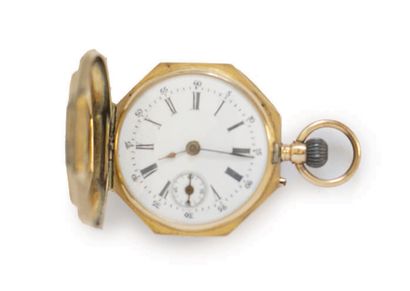 LOT OF 3 14k (585) yellow gold NECKWATCHES...