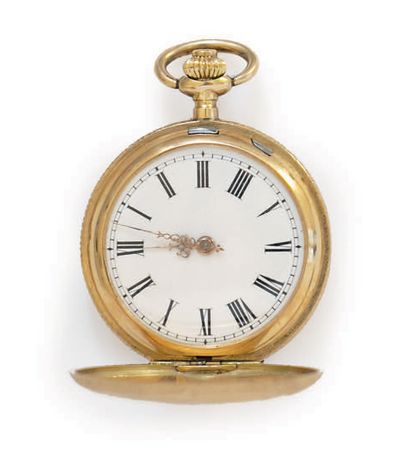 LOT OF 3 NECKWATCHES in 14k (585) yellow...