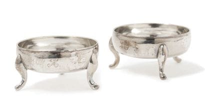 PAIR OF SILVER SALESWORKS Antwerp, 1784
Date...