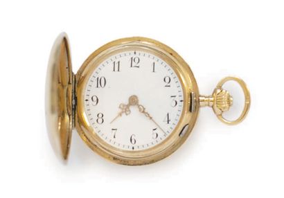 LOT OF 4 NECKWATCHES in 14k (585) yellow...