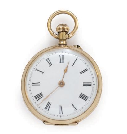 LOT OF 3 NECKWATCHES in 14k (585) yellow...