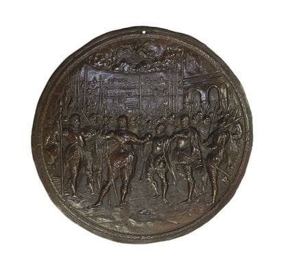 BRONZE MEDALLION Flanders, 1580
Flemish master...