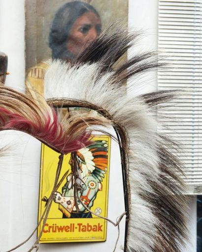 AMÉRIQUES
COIFFE «Roach» en fibres, cuir...