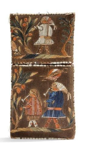 AMÉRIQUES
ÉTUI en écorce de bouleau agrémenté...