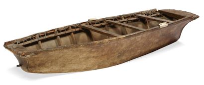 AMÉRIQUES
MODÈLE RÉDUIT D'UMIAK en bois et...