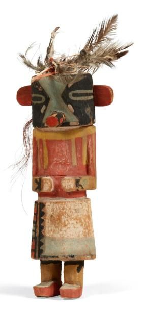 AMÉRIQUES
POUPÉE «KACHINA» polychrome sculptée...