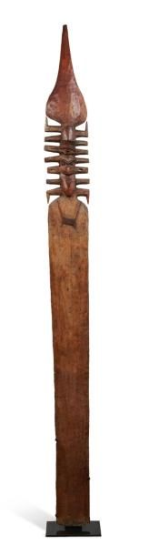 MÉLANÉSIE
GRANDE SCULPTURE en bois à figuration...