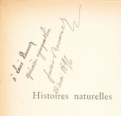 RENARD, Jules.
Histoires naturelles. Paris,...