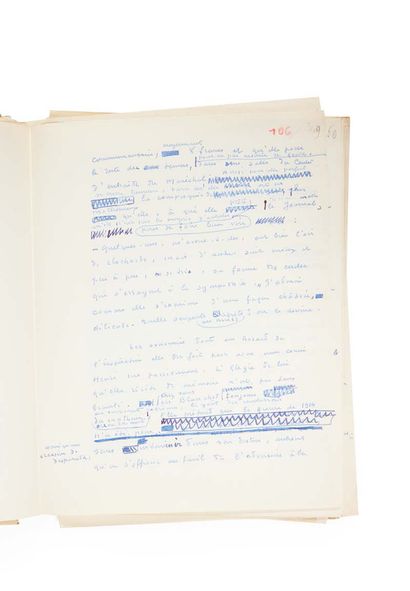 JOUHANDEAU, Marcel.
A World. Autograph manuscript,...