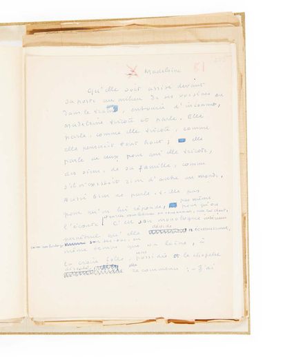 JOUHANDEAU, Marcel.
A World. Autograph manuscript,...