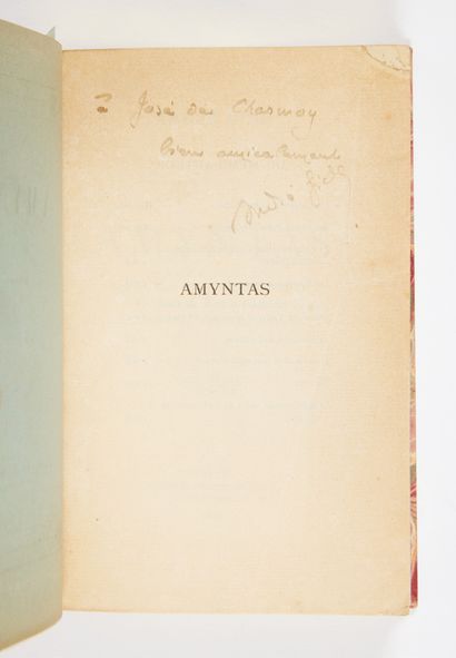 GIDE, André
Amyntas. Paris, Mercure de France,...