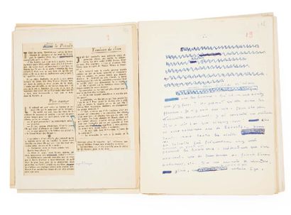 JOUHANDEAU, Marcel.
A World. Autograph manuscript,...