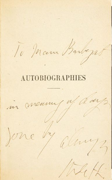 STEIN, Gertrude.
Autobiographies. Preface...