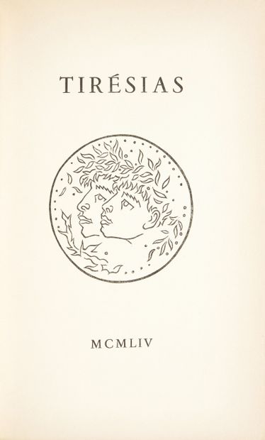 JOUHANDEAU, Marcel.
Tirésias. 1954; small...