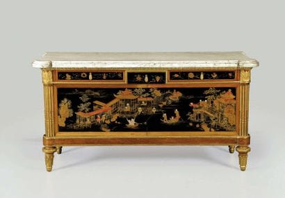 Commode de forme rectangulaire en acajou...