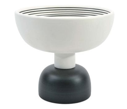 Coupe en céramique à décor intérieur de lignes...
