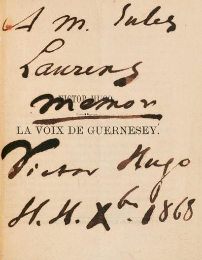 HUGO, Victor
La voix de Guernesey. Guernesey,...