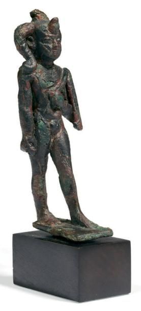 ÉGYPTE
STATUETTE VOTIVE DU DIEU KHONSOU....