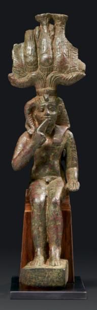 ÉGYPTE
STATUETTE VOTIVE DU DIEU SOMTOUS....