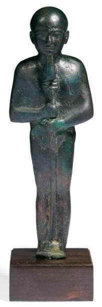 ÉGYPTE
STATUETTE VOTIVE REPRÉSENTANT LE DIEU...