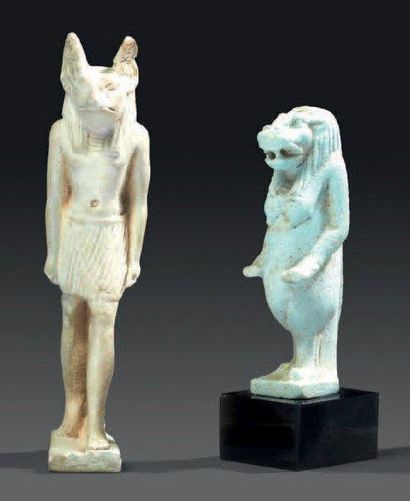 ÉGYPTE
LOT COMPOSÉ DE DEUX AMULETTES représentant...