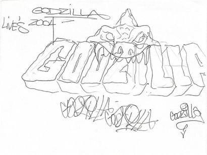 SEEN (Richard Mirando, born 1961)
Godzilla...