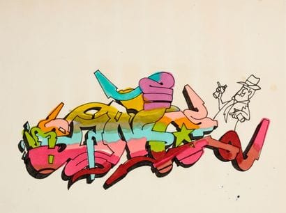 SONIC BAD (Born 1961)
Drawing, 1978 
Ink,...