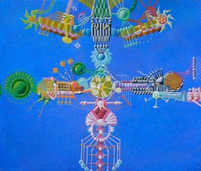 ASH says, Victor ASH
Rayons #4 series, 1993
Acrylic...