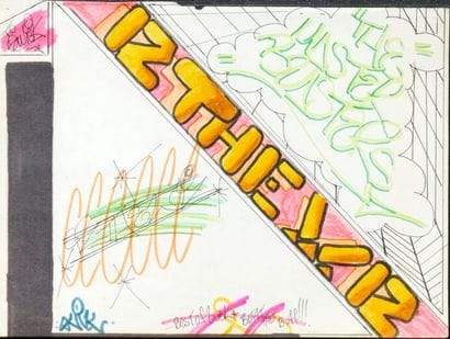 IZ THE WIZ (Born 1958 - 2009)
Sketch, felt...