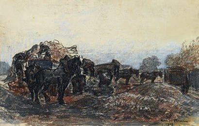 CLAUDE FIRMIN (1864-1944)
Les quais à Paris,...