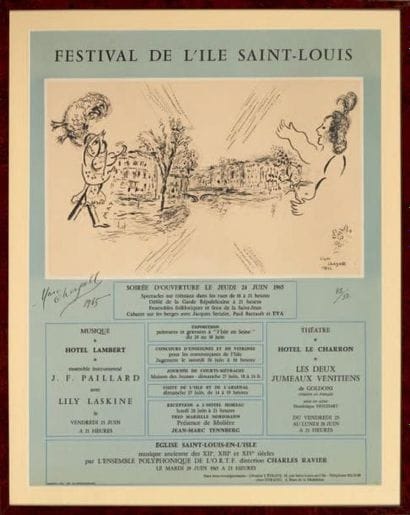 MARC CHAGALL (1887-1985)
Affiche lithographique...