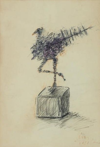 CÉSAR (1921-1988)
Poulette, 1981 Dessin au...