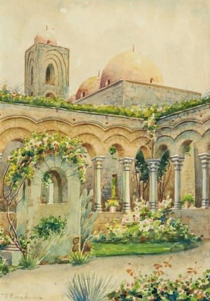 EUGÈNE FLANDIN (1809-1876)
Jardin Aquarelle...