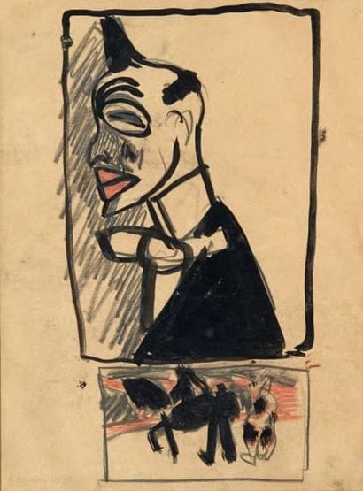 AUGUSTE CHABAUD (1882-1955)
Clown et cheval,...