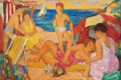 CHARLES KVAPIL (1884-1957)
La Plage Huile...