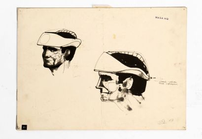 Raymond LOEWY (1893-1986)
NASA helmet study
Print...