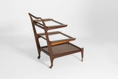 Carlo HAUNER (1927-1997)
Tea Trolley in caviuna...