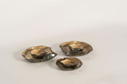 ARTE FORMA
Set of six glazed ceramic trays
Signed...