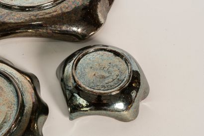 ARTE FORMA
Set of six glazed ceramic trays
Signed...