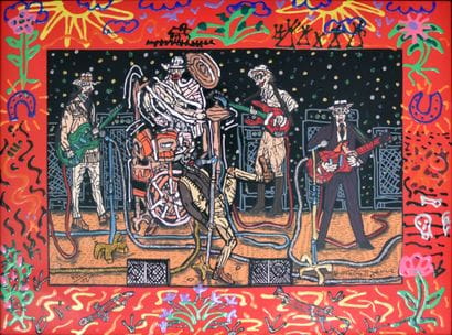Robert COMBAS (Born 1957) 
Le concert, 2002
Hand-enhanced...