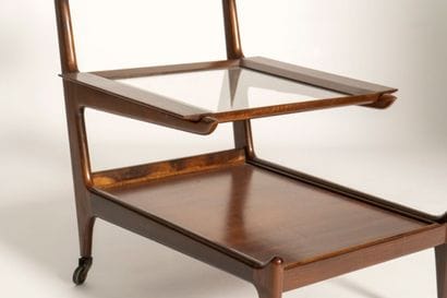 Carlo HAUNER (1927-1997)
Tea Trolley in caviuna...