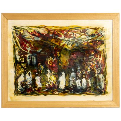 Ahmed RMILI (1938-2012)
Watercolor and felt...