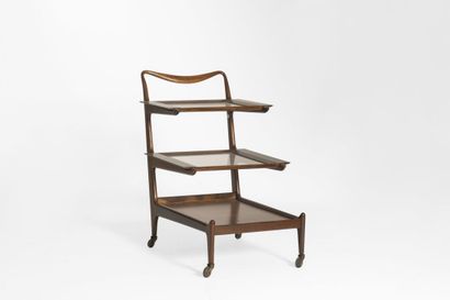 Carlo HAUNER (1927-1997)
Tea Trolley in caviuna...