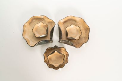 ARTE FORMA
Set of six glazed ceramic trays
Signed...